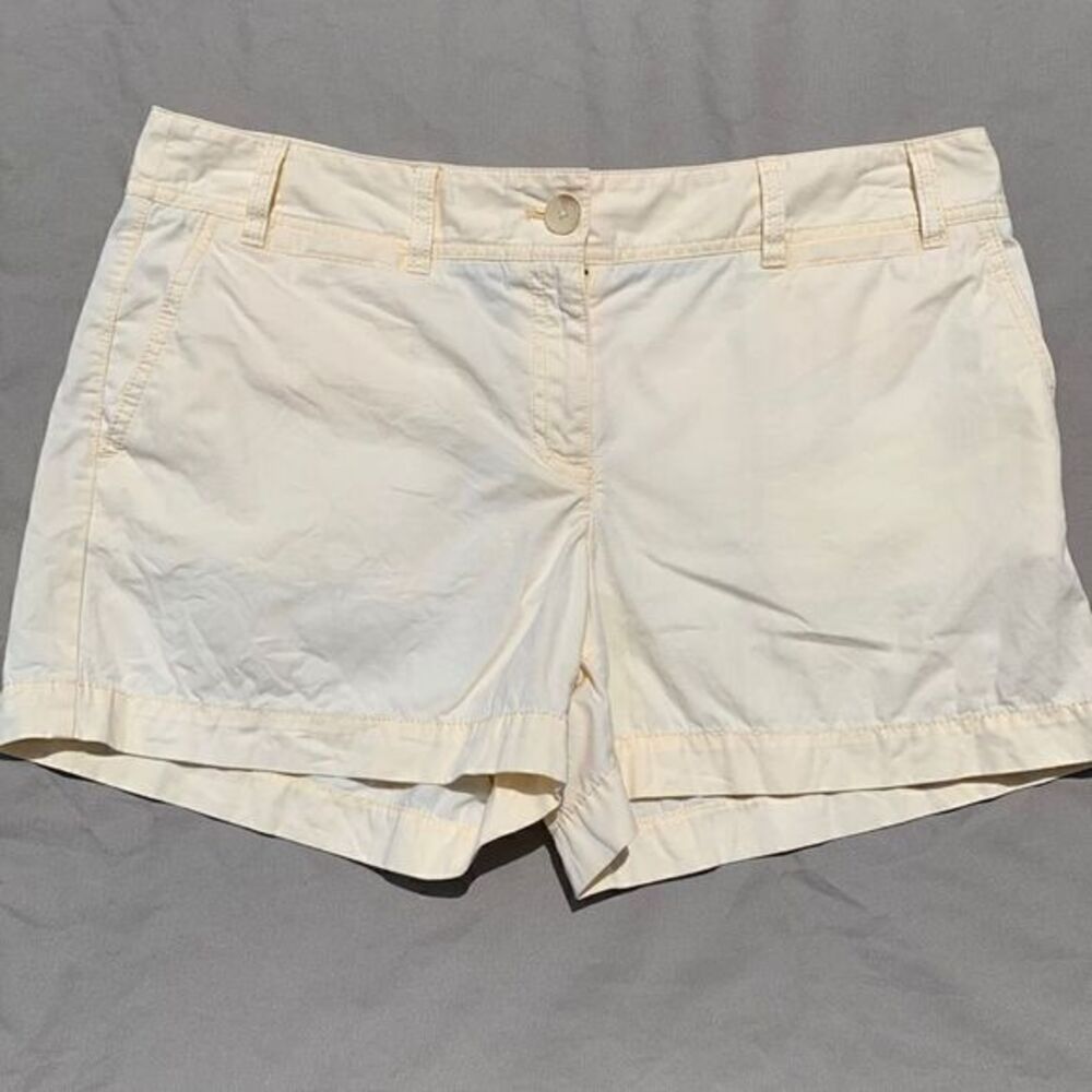 Loft cotton chinos shorts Cream Yellow size 12‎